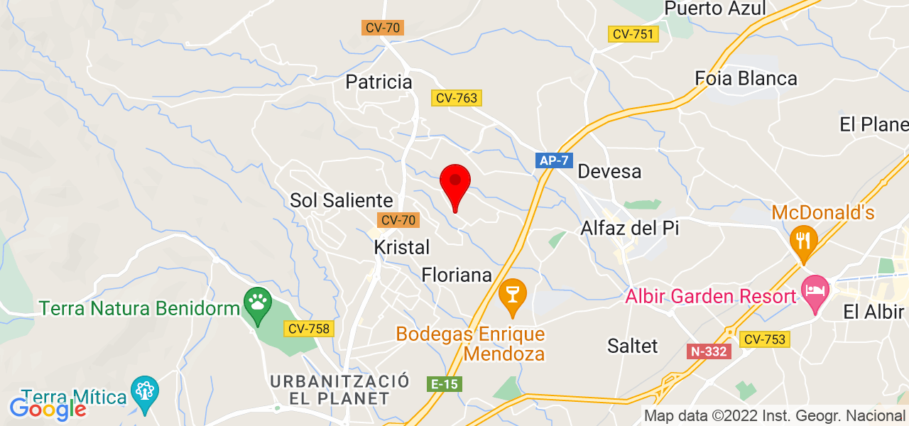 mientrenadora.com - Comunidad Valenciana - La Nucia - Mapa