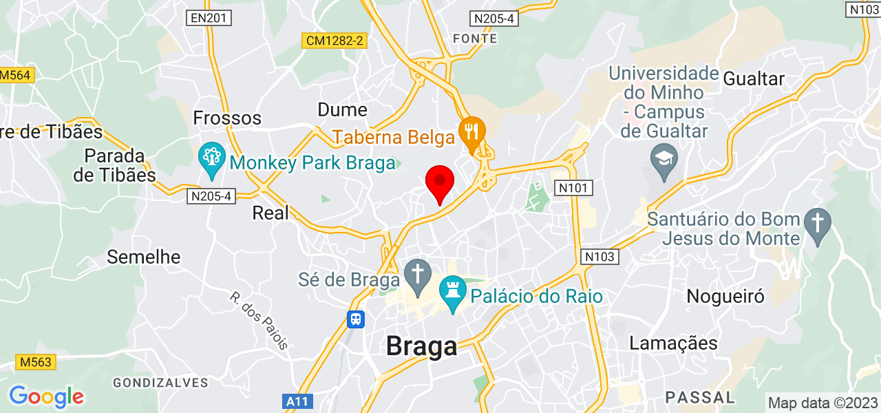 Rui Barbosa - Braga - Braga - Mapa