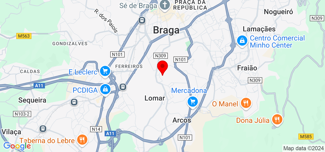Carolina Vilaça - Braga - Braga - Mapa