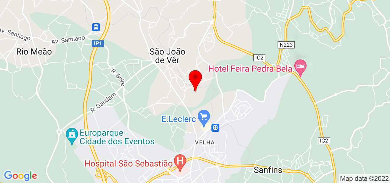 Ana Cardoso - Aveiro - Santa Maria da Feira - Mapa