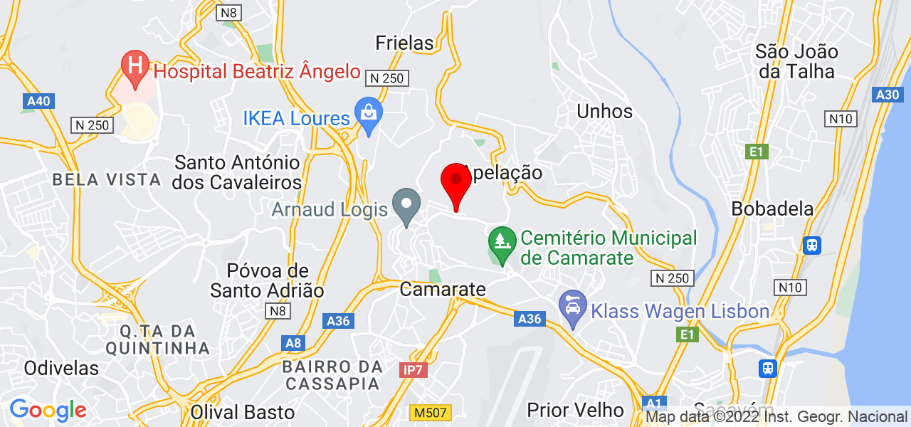 Nat&aacute;lia Camacho - Lisboa - Loures - Mapa