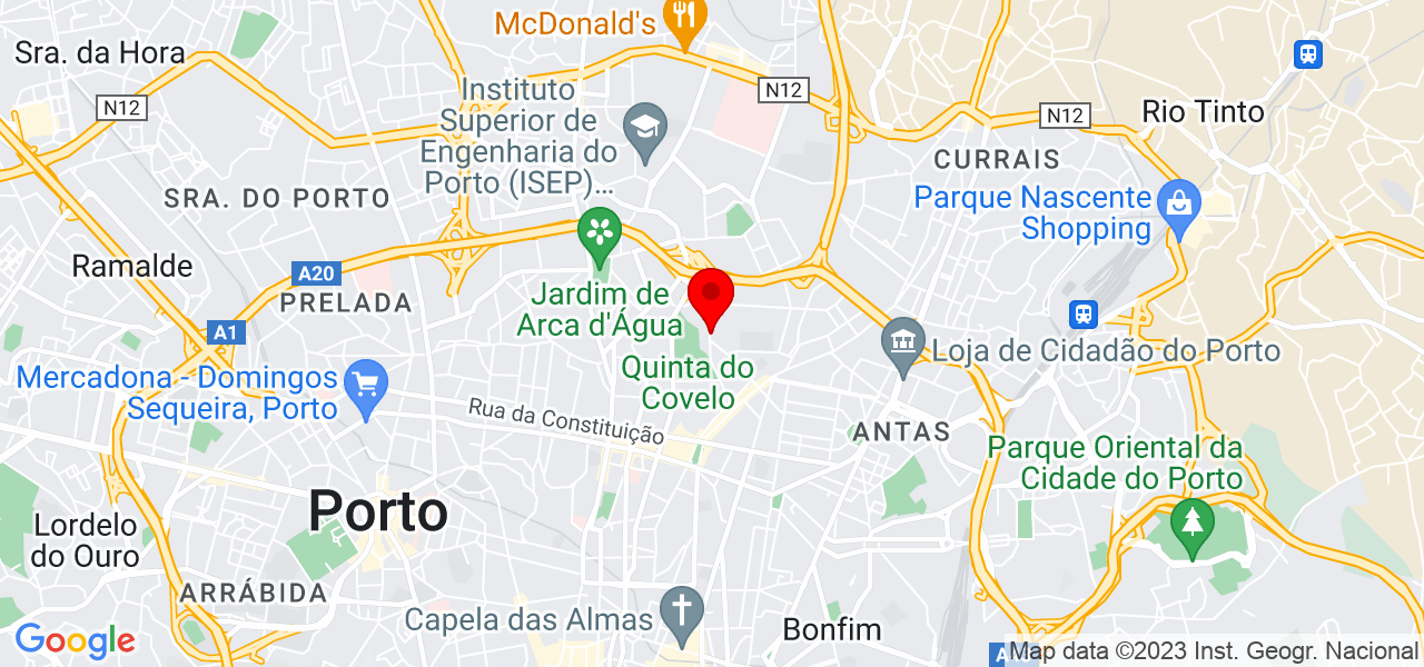 Jos&eacute; Alencar - Porto - Porto - Mapa