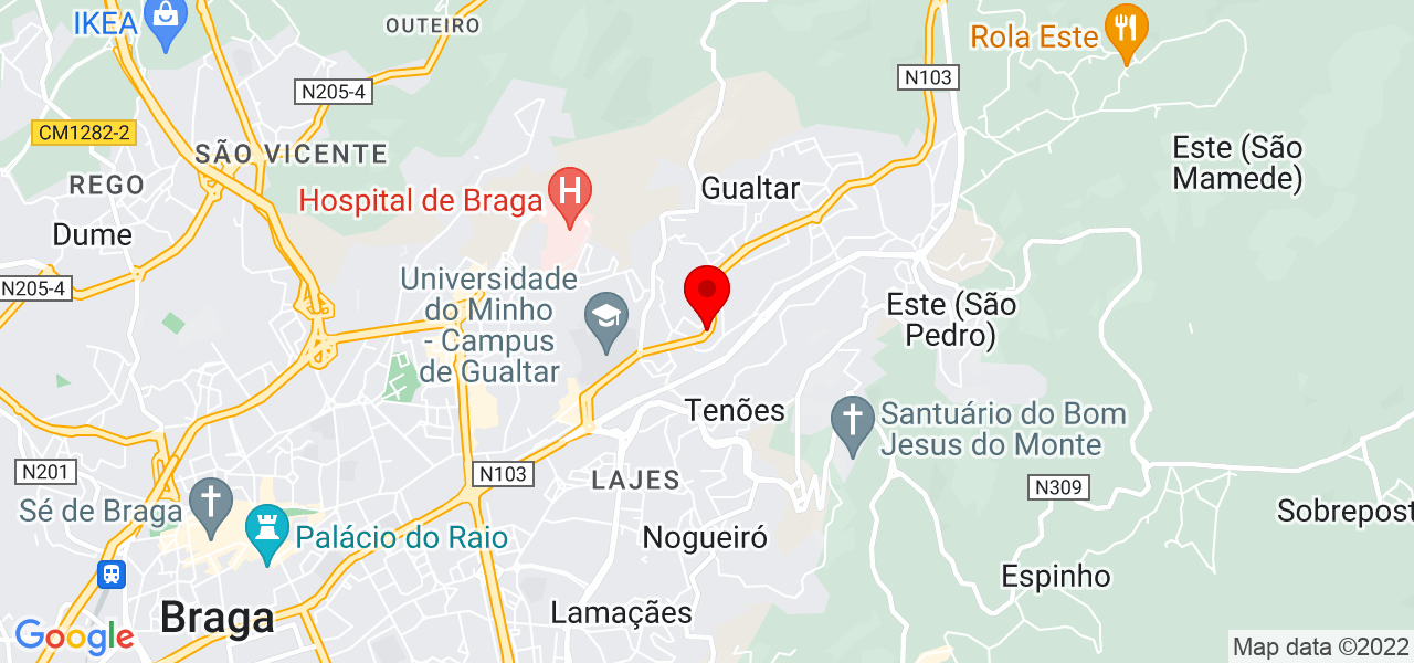 Joana Esteves - Braga - Braga - Mapa