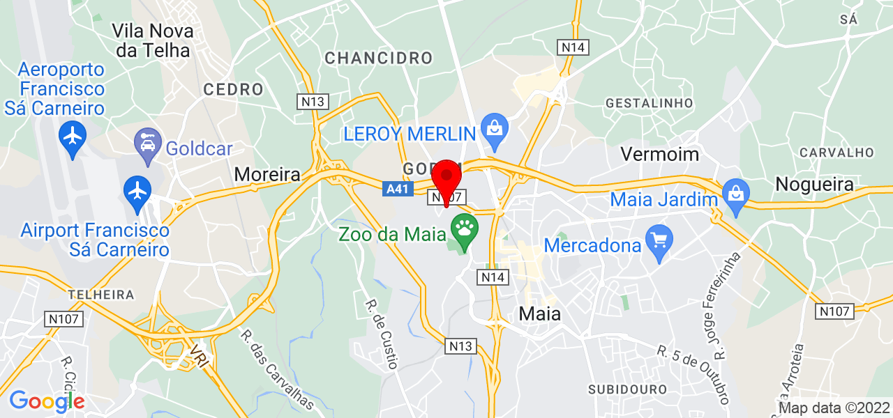 Botelho Moreira Telecomunica&ccedil;&otilde;es - Porto - Maia - Mapa