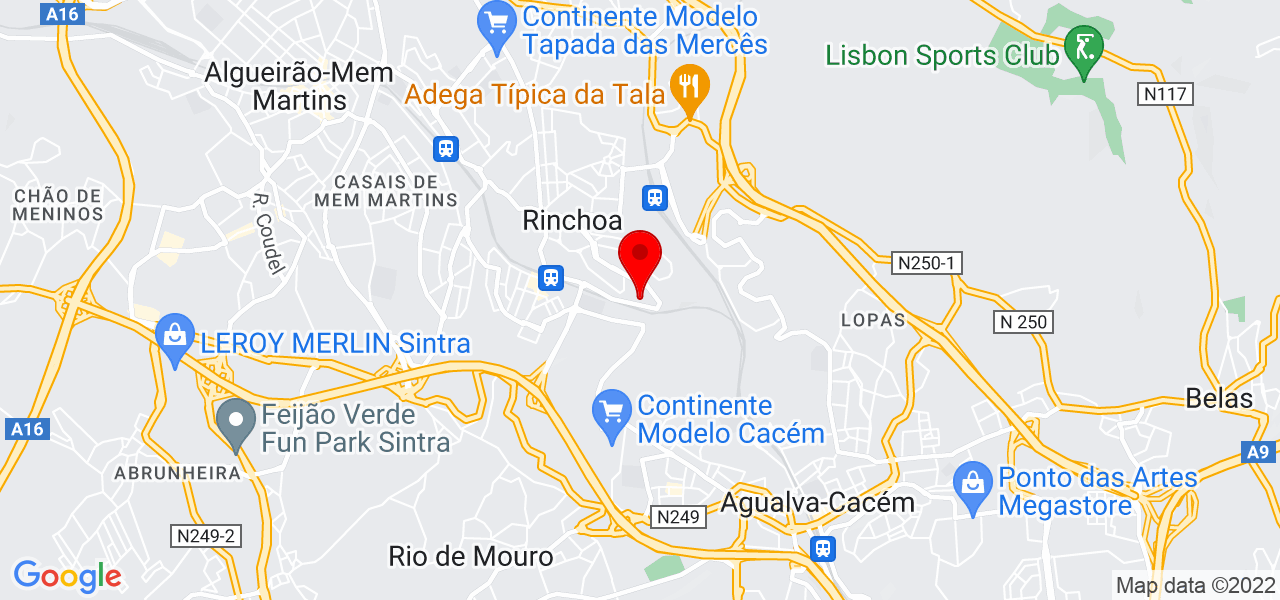 Anderson - Lisboa - Sintra - Map