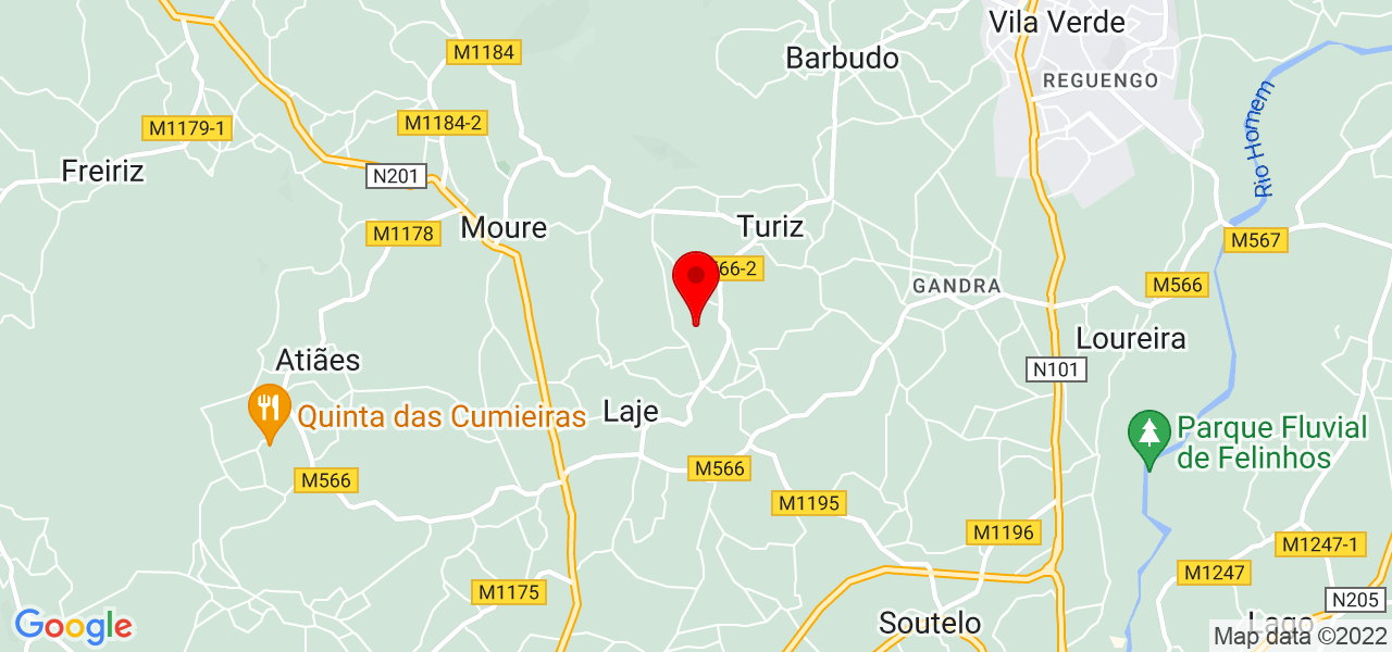 Chaves - Braga - Vila Verde - Mapa