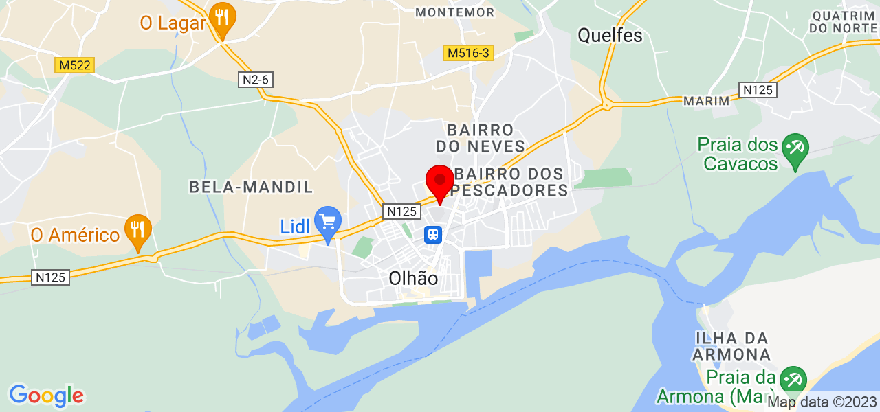 Andrea Narnjo - Faro - Olhão - Mapa