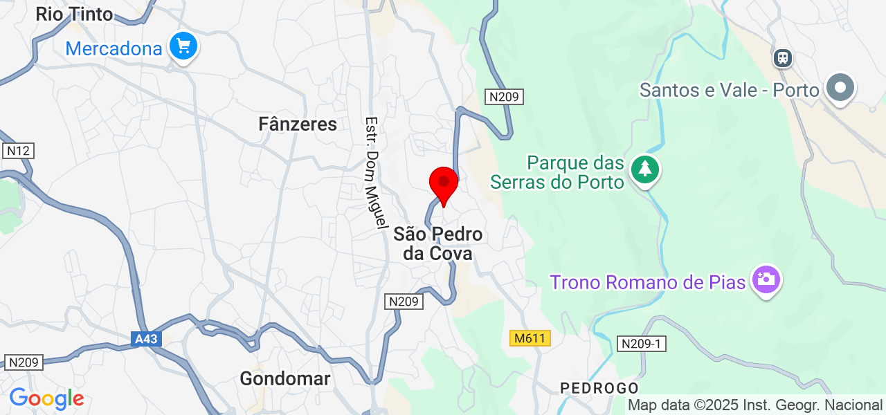 Alcinia Fonseca - Porto - Gondomar - Mapa