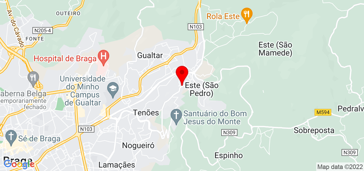 Inotecfil - Climatiza&ccedil;&atilde;o e Energias Renov&aacute;veis - Braga - Braga - Mapa