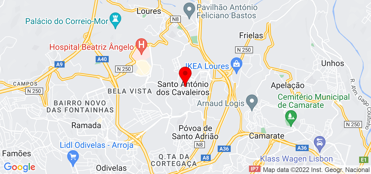 Miquezia - Lisboa - Loures - Mapa