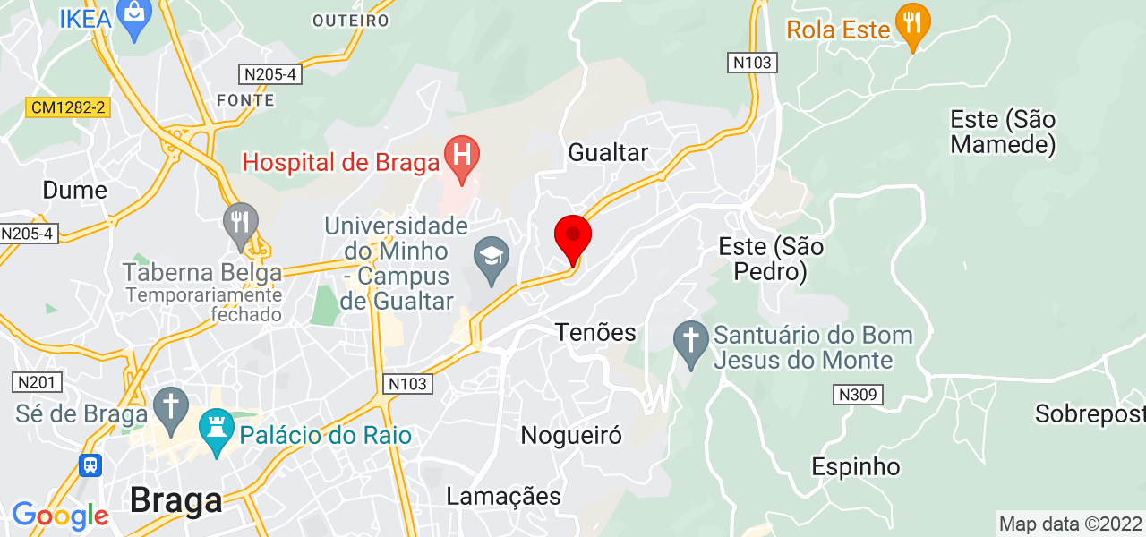 ARA&uacute;JO PINTO - Braga - Braga - Mapa