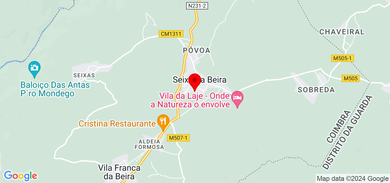 Lurdes Salgado - Coimbra - Oliveira do Hospital - Mapa