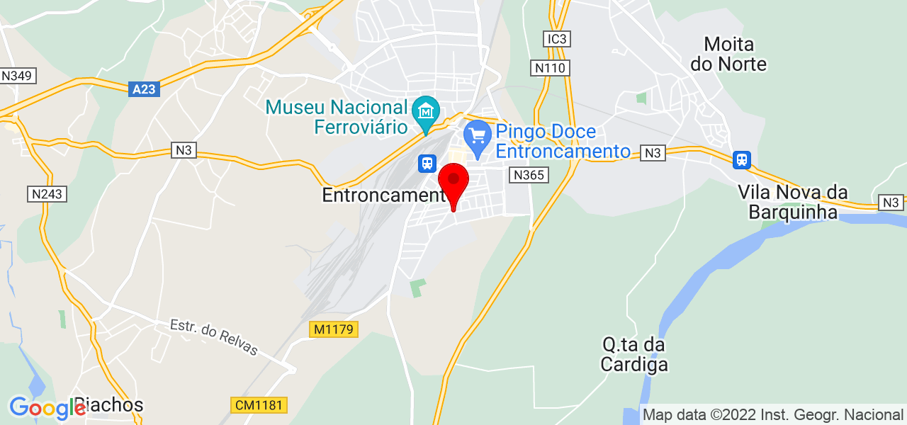 Elisângela Monteiro - Santarém - Entroncamento - Mapa