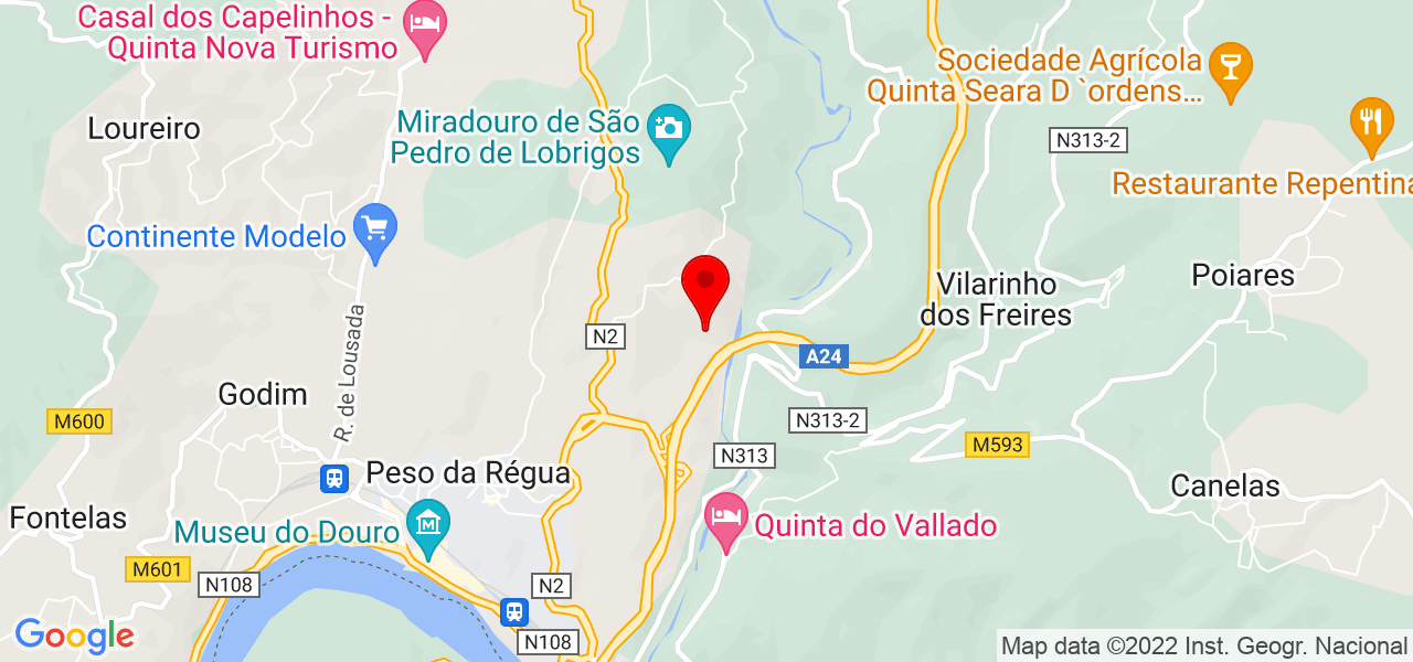 Daniela Santos - Vila Real - Peso da Régua - Mapa
