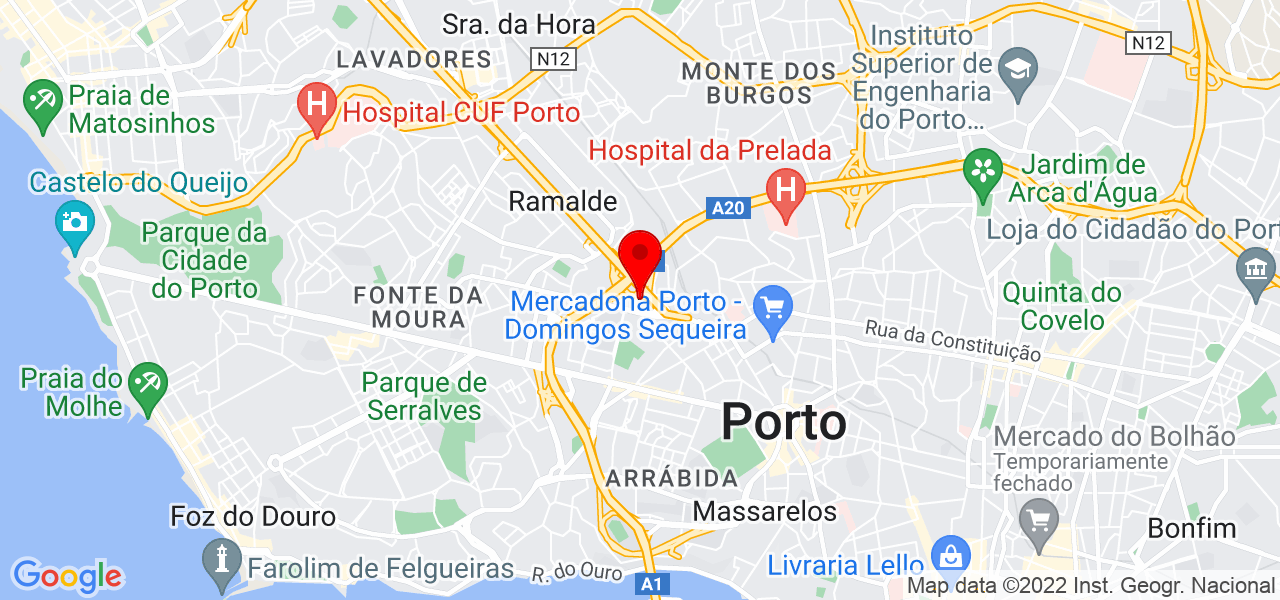 Maria In&ecirc;s Moreira - Porto - Porto - Mapa