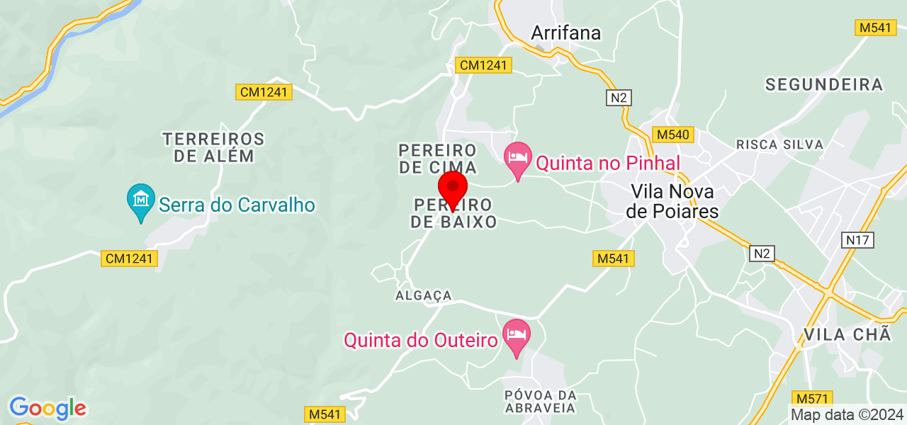 Teresa Pelarigo dos Santos - Coimbra - Vila Nova de Poiares - Mapa