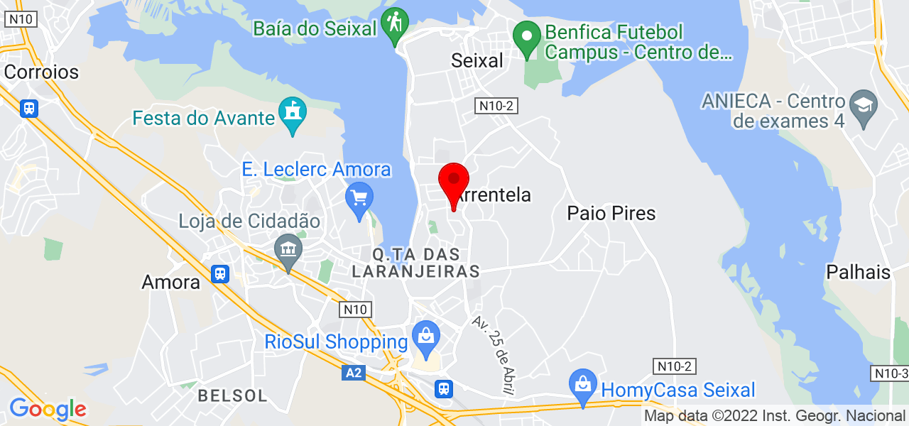 D&eacute;lia Natacha Manuel Teixeira - Setúbal - Seixal - Mapa