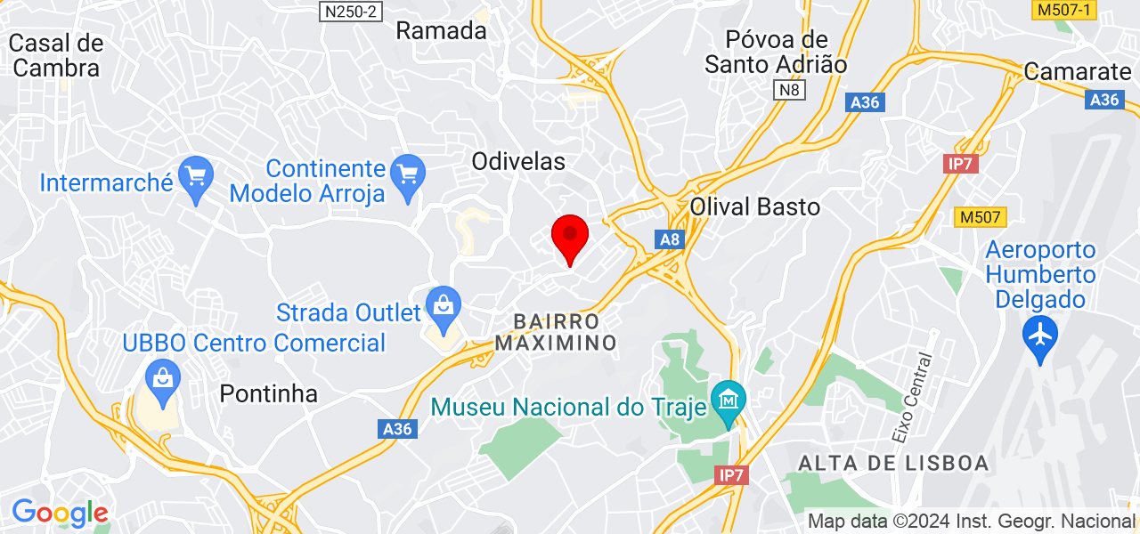 Iara Carvalho - Lisboa - Odivelas - Mapa