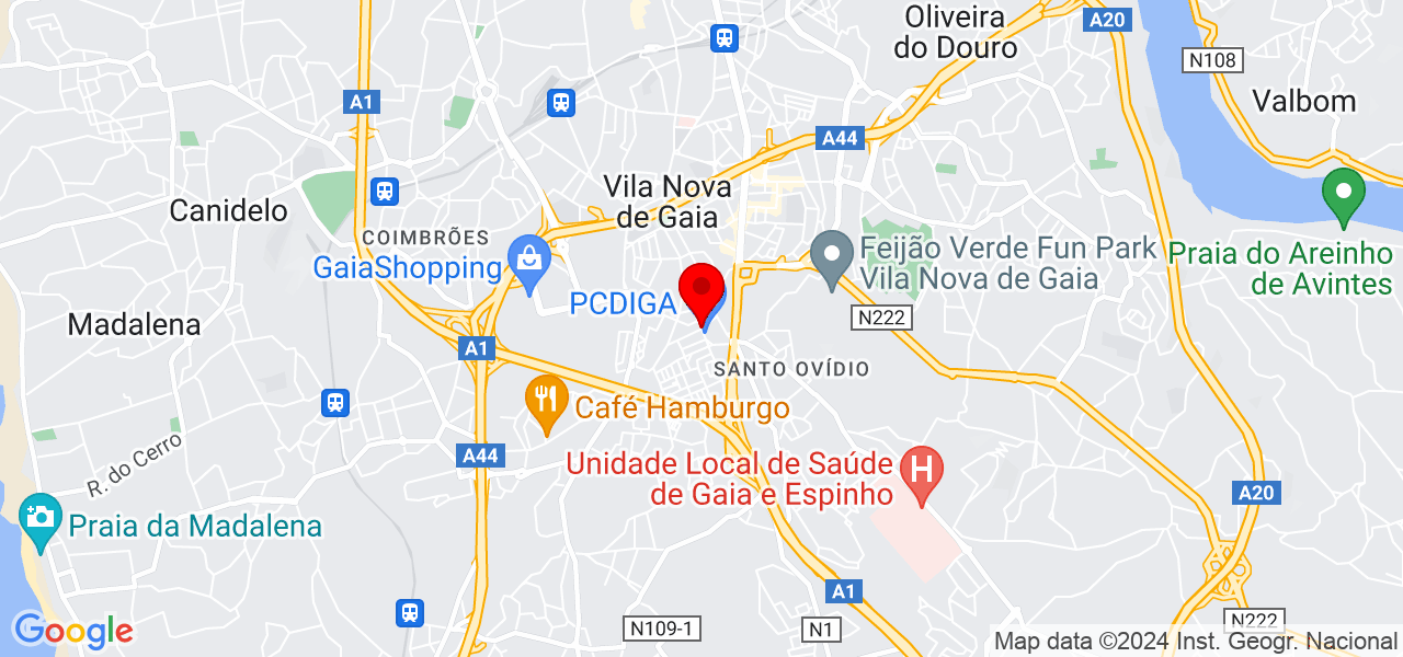 H&eacute;ber Reis - Porto - Vila Nova de Gaia - Map