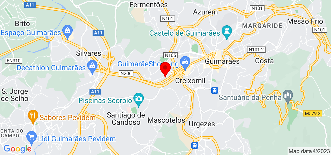 Vimaterm - Braga - Guimarães - Mapa