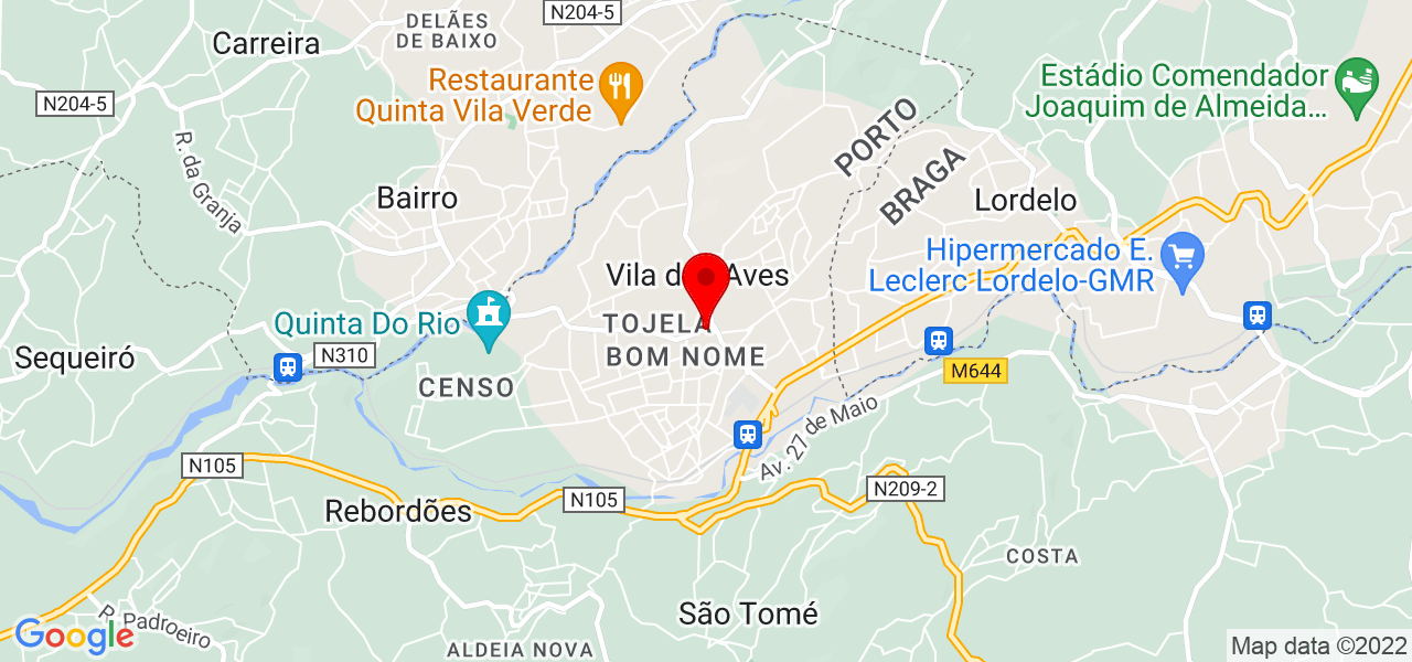 Areal Luxe - Porto - Santo Tirso - Mapa