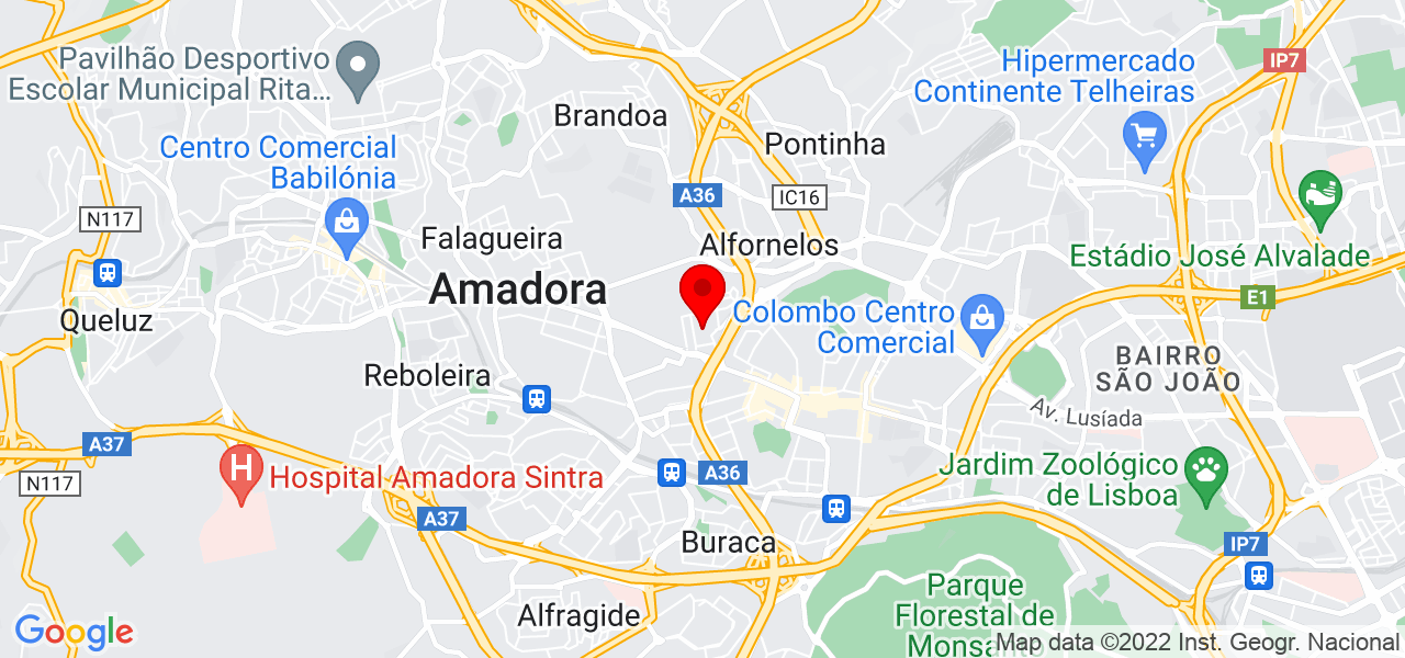 Janielle Rodrigues - Lisboa - Amadora - Mapa