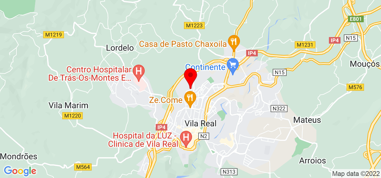 J&eacute;ssica Freitas - Vila Real - Vila Real - Mapa