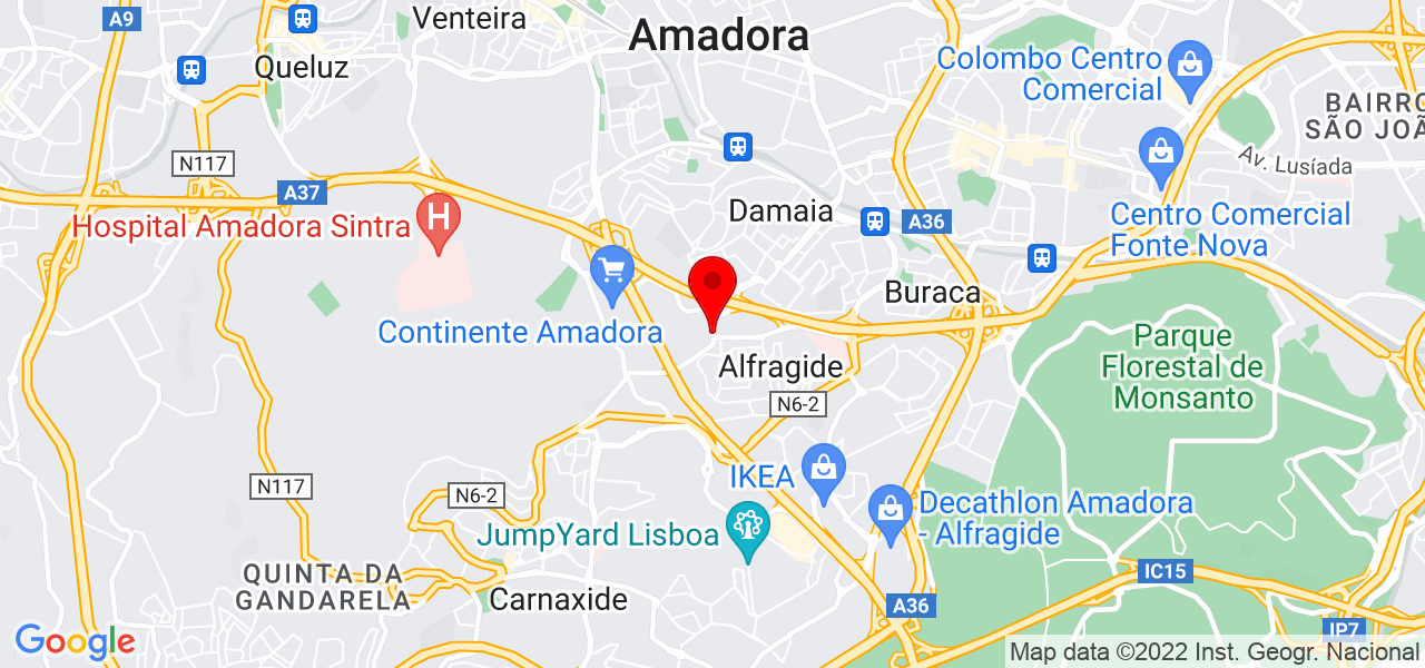 Ewerton Santos - Lisboa - Amadora - Mapa