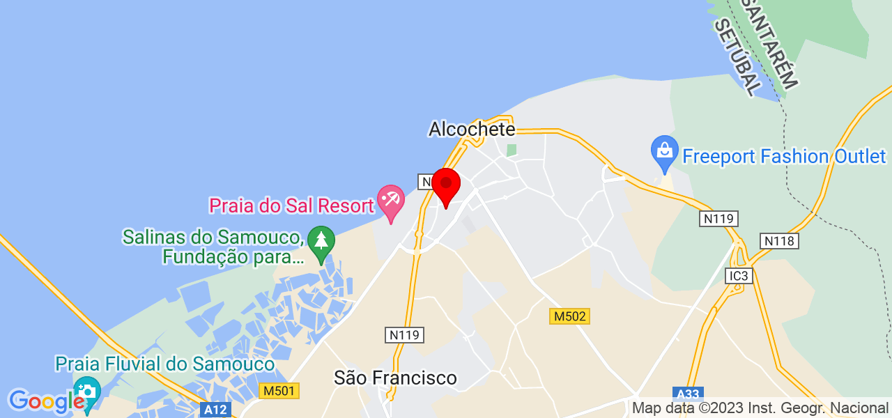 Margarida Martins - Setúbal - Alcochete - Map