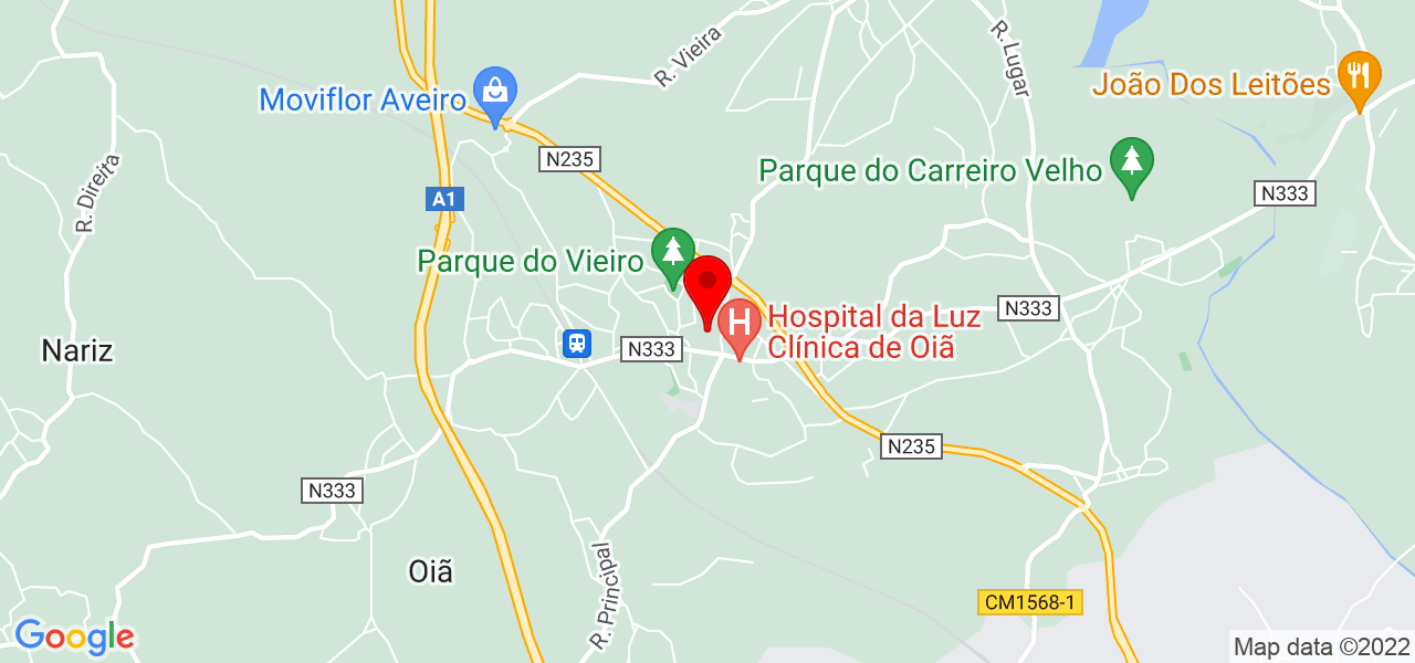 Letícia Alpoim - Aveiro - Oliveira do Bairro - Mapa