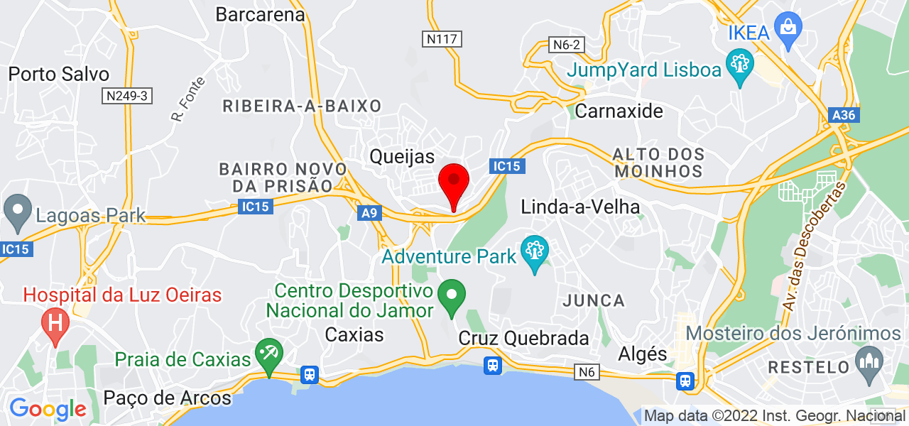 Tatiana Azevedo - Lisboa - Oeiras - Mapa