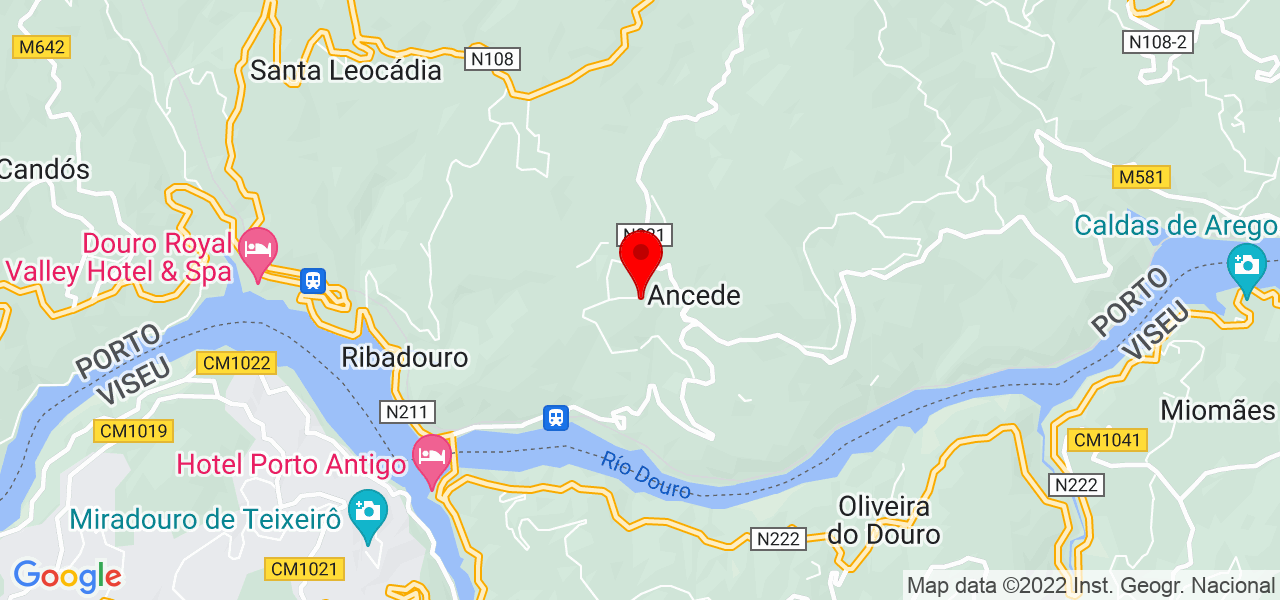 T&acirc;nia Manuela - Porto - Baião - Mapa