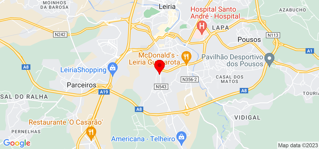 M&oacute;nica Lopes - Leiria - Leiria - Mapa