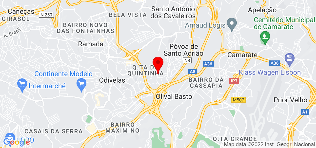 Janelas Perfeitas - Lisboa - Odivelas - Mapa