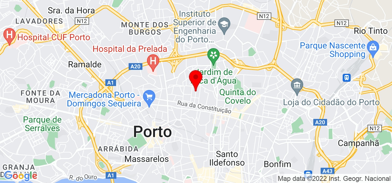 RITA DA GL&Oacute;RIA PIRES CORADO MORAIS FERNANDES - Porto - Porto - Mapa
