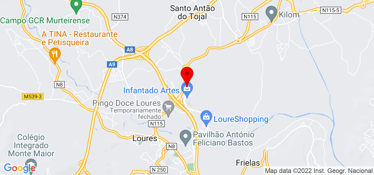 Julio Cunha - Lisboa - Loures - Mapa