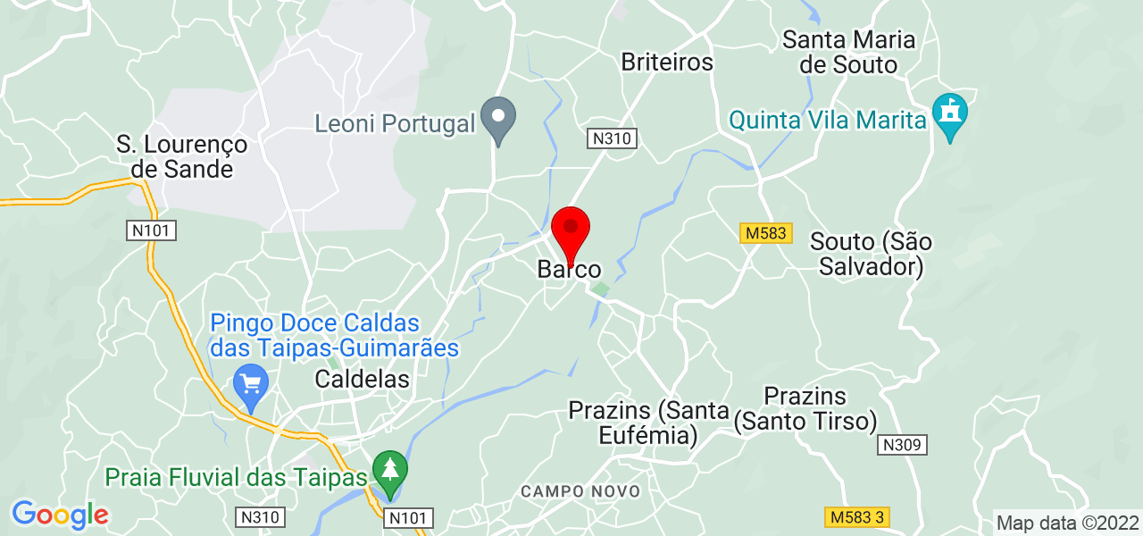 Eliana Oliveira - Braga - Guimarães - Mapa