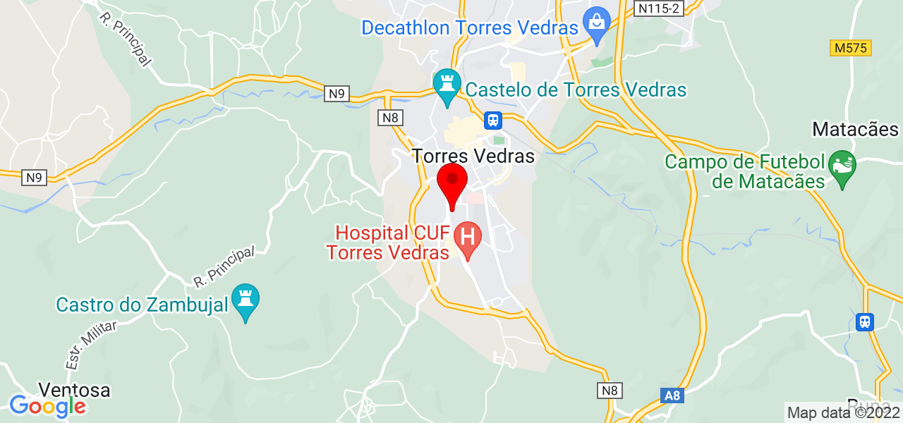 Tayza Teodoro - Lisboa - Torres Vedras - Mapa
