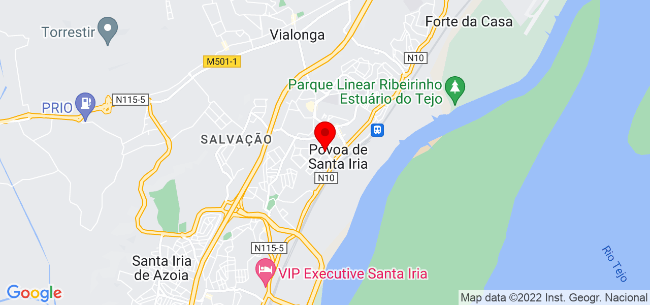 Andr&eacute; - Lisboa - Vila Franca de Xira - Mapa