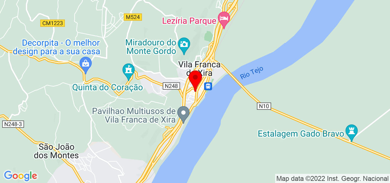 Andr&eacute; Vagante - Lisboa - Vila Franca de Xira - Mapa