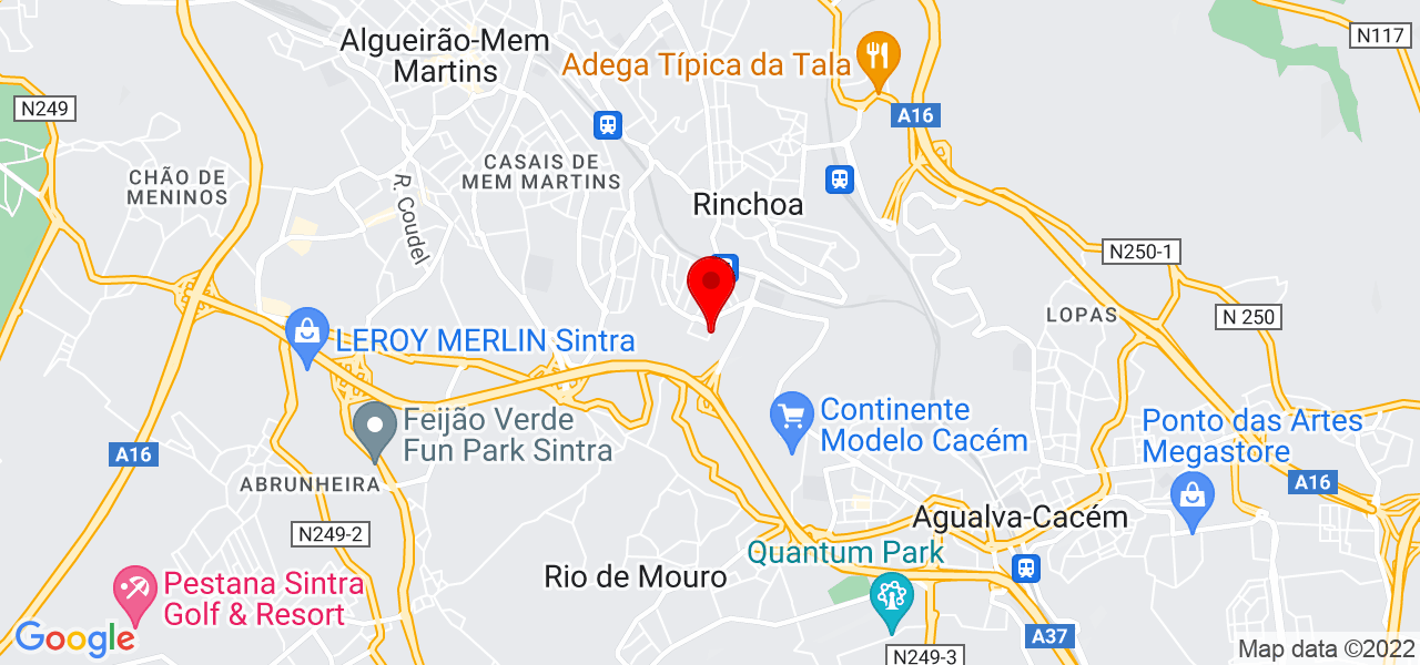 Andreia Cruz - Lisboa - Sintra - Mapa