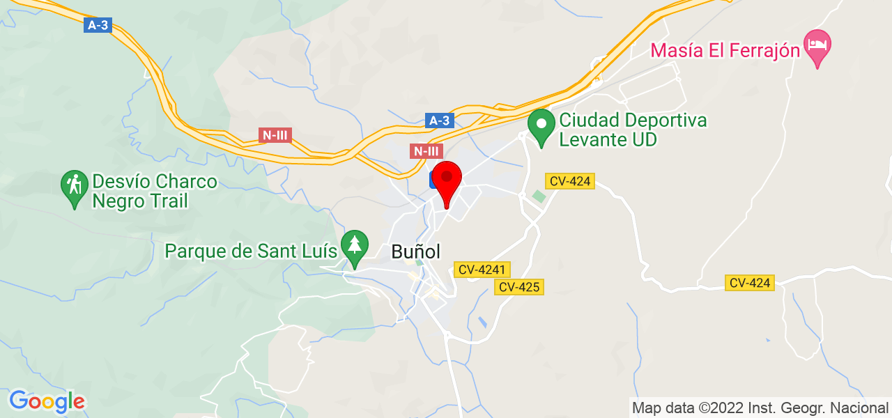 CarpinteroGO - Comunidad Valenciana - Buñol - Mapa