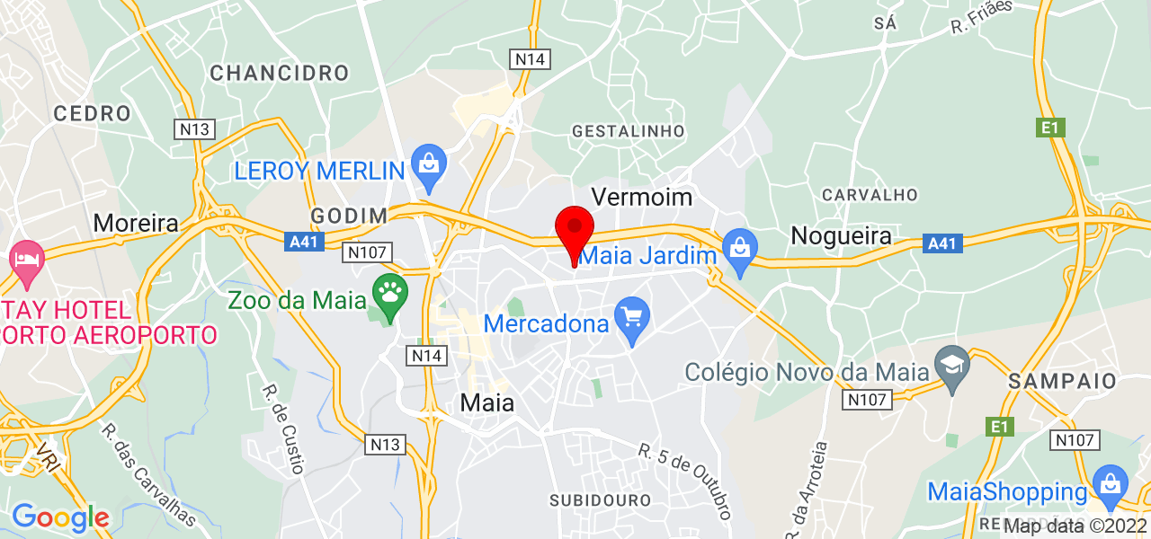 Luciv&acirc;nia - Porto - Maia - Mapa