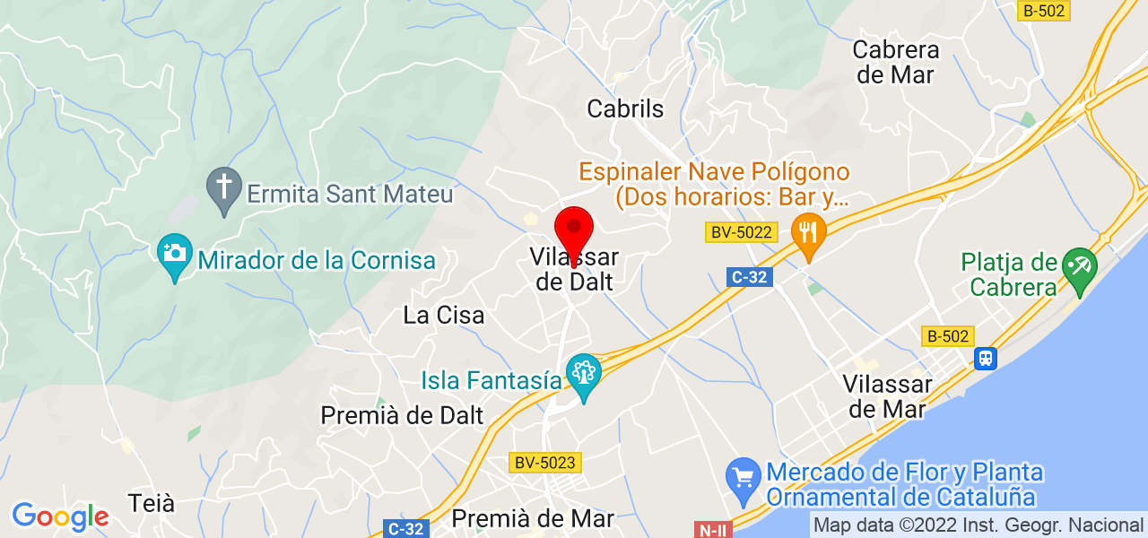 Rous - Cataluña - Vilassar de Dalt - Mapa