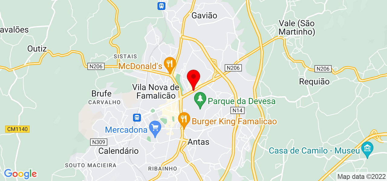 Elisabete - Braga - Vila Nova de Famalicão - Mapa