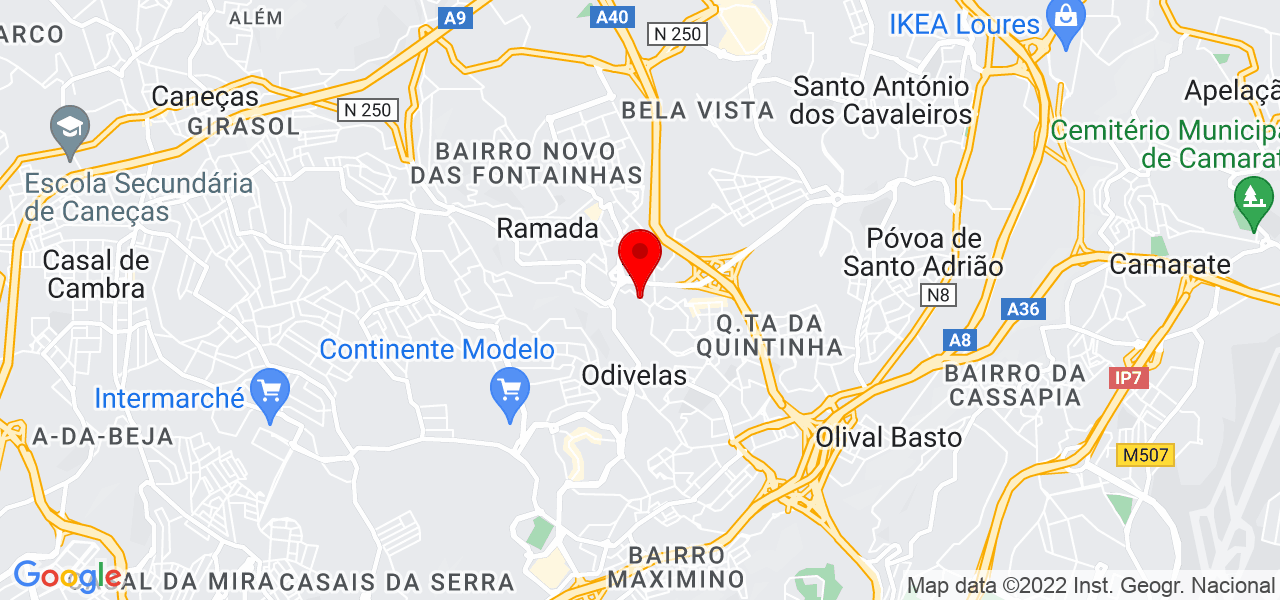 Damiao Esteves - Lisboa - Odivelas - Mapa