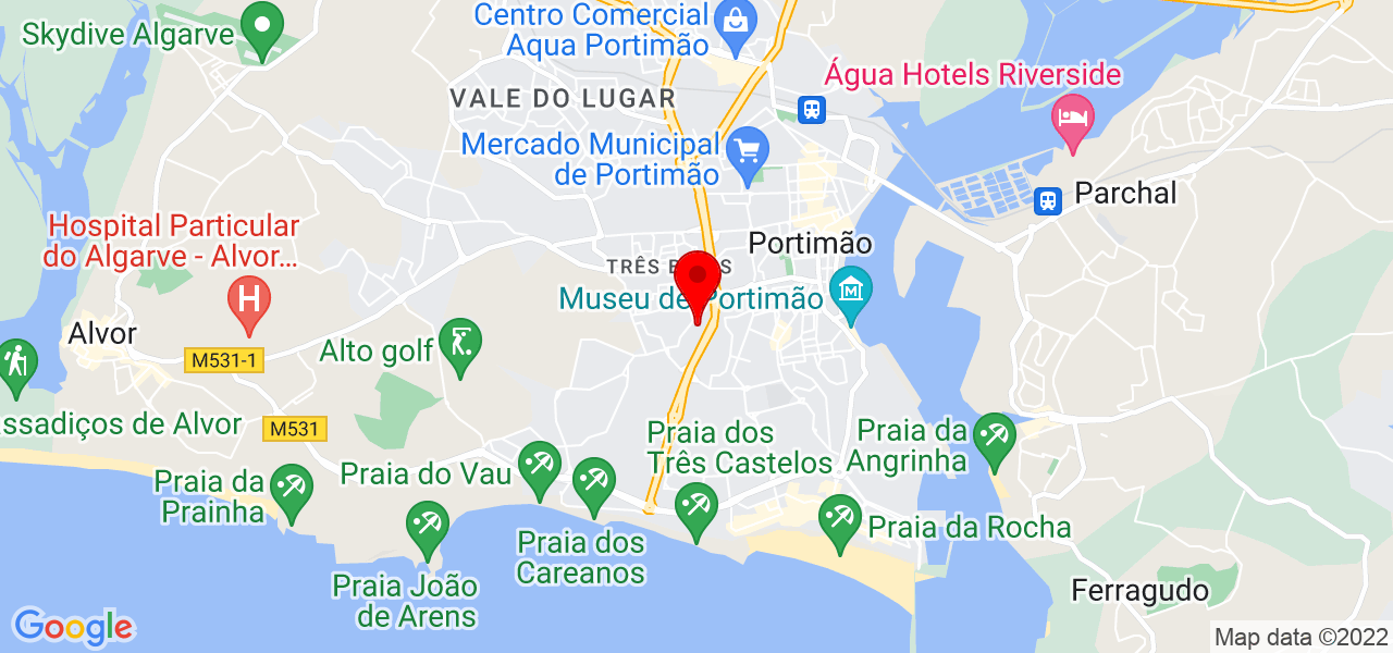 Bicho - Faro - Portimão - Mapa