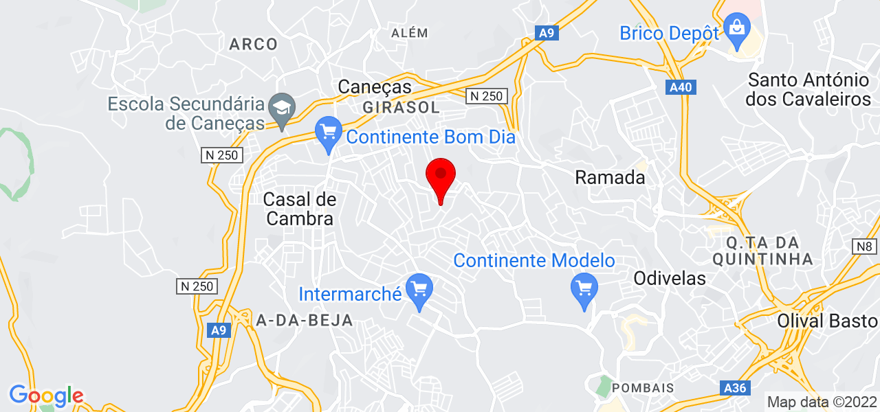 Abraão Oliveira - Lisboa - Odivelas - Mapa