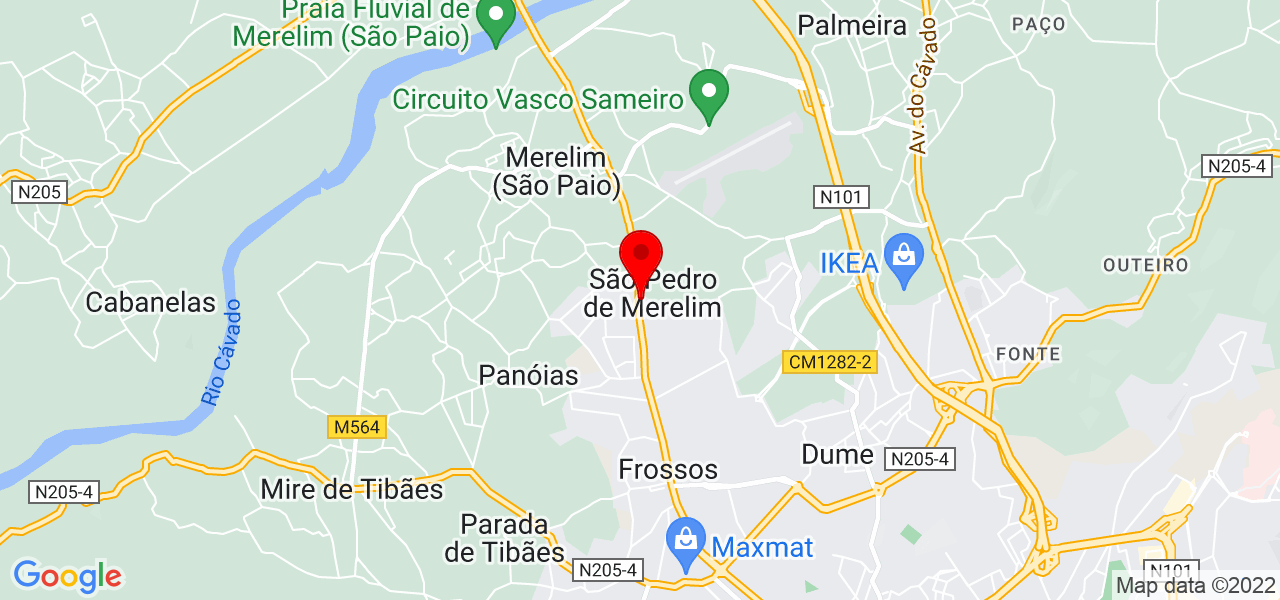 Canisa - Centro de Treinos e Hotel Canino - Braga - Braga - Mapa