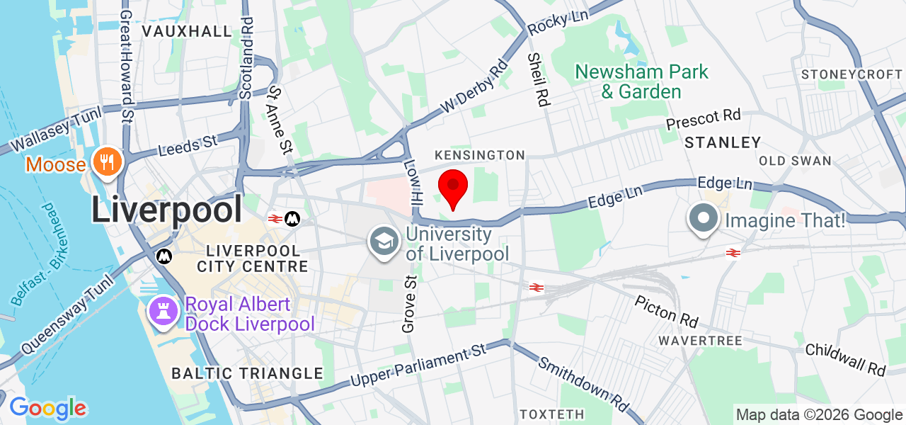 Teialoom - North West England - Liverpool - Map